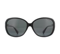 Polaroid Butterfly Womens Schwarz Grau Polarisierte Sonnenbrille Einheitsgröße