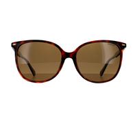 Polaroid Cat Eye Womens Dark Havana Bronze polarisierte Sonnenbrille Einheitsgröße