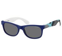 Polaroid P0300 T6D polarisiert Kunststoff Eckig Blau/Blau Sonnenbrille, Sunglasses Blau/Blau Klein