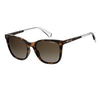 Polaroid Damen Sonnenbrille PLD 4059/S 086/LA – 53 mm – Braun/Havana – Rechteck – Polarisiert