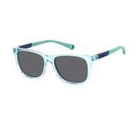 POLAROID KIDS Jungen PLD 8058/S Sonnenbrille, Azure, 46