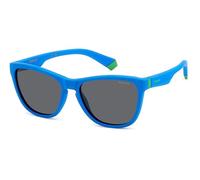 POLAROID KIDS Kinder Brille PLD 8056/S Größe 49-14 mm Matte Blau polarisiert