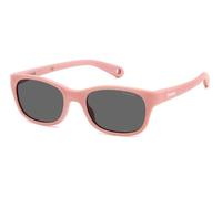 POLAROID KIDS Kinder Brille PLD K006/S Größe 44-16 mm Rosa Glitter polarisiert
