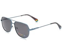 Polaroid Pld 6195/s/x FLL/M9 MATTE BLUE Sunglasses Unisex Steel, Standard, 58