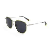 Polaroid Sonnenbrille PLD 6214/S/X Quadratisch Palladium Gelb Grau polarisiert Gr. 56 Unisex