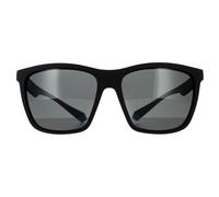 Polaroid Rectangle Mens Black Azure Grey Polarisierte Sonnenbrille Einheitsgröße
