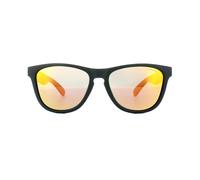 Polaroid Rectangle Mens Black Rubber Grey Red Mirror Polarized Sonnenbrillen Einheitsgröße