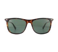Polaroid Rectangle Mens Havanna Grün Polarisierte Sonnenbrille Einheitsgröße