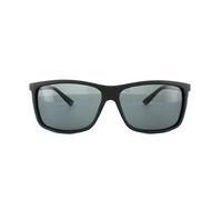 Polaroid Rectangle Mens Schwarz Grau Polarisierte Sonnenbrille Einheitsgröße