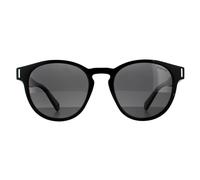 Polaroid Runde Unisex Schwarz Grau Polarisierte Sonnenbrille Einheitsgröße