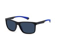 POLAROID SPORT Brille PLD 7043/S Größe 57-16 mm Matte Schwarz Blau polarisiert