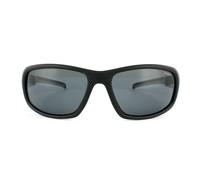 Polaroid Sport Wrap Mens Schwarz & Grau Grau polarisierte Sonnenbrille Einheitsgröße