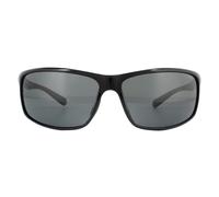 Polaroid Sport Wrap Mens Schwarz Grau Polarisierte Sonnenbrille Einheitsgröße