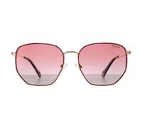 Polaroid Square Unisex Gold Rosa Rosa Gradient Polarisiert PLD 6214/S/X Einheitsgröße