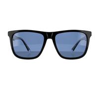 Polaroid Square Unisex Schwarz Blau Polarisierte Sonnenbrille Einheitsgröße