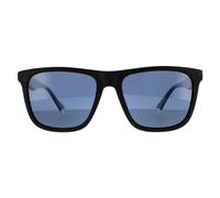 Polaroid Square Unisex Schwarz Transparent Blau Blau Polarisierte Sonnenbrille Einheitsgröße