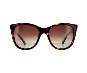 Polaroid Square Womens Havanna Braun Gradient Polarisierte Sonnenbrille Einheitsgröße