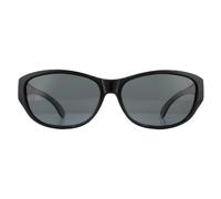 Polaroid Suncovers Wrap Mens Schwarz Grau Polarisierte Sonnenbrille Einheitsgröße