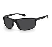 Polaroid Sport-Sonnenbrille PLD 7036/S Unisex Schwarz polarisiert Polyester Größe 63-14 mm