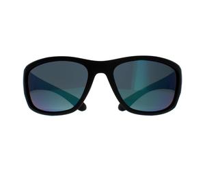 Polaroid Wrap Unisex Matt Schwarz Grün Spiegel Polarisiert PLD 7005/S Einheitsgröße