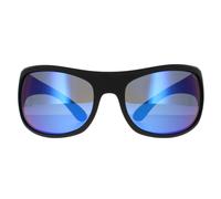 Polaroid Wrap Unisex Matte Schwarz Blau Spiegel Polarisiert Einheitsgröße