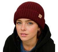 PolarWool™ L/XL/XXL Merino Wolle Waffelstrick Troyer Mütze Watch Cap Doppellagig 2 Styles Warme Winter Strickmütze Herren Damen