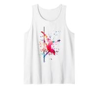 Poledance Bar Fitness Farbspritzer Frauen Pole Dance Tank Top