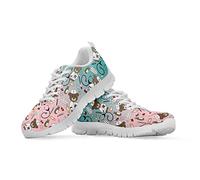 POLERO Cartoon Nurse Bear Krankenschwester Schuhe Sportschuhe Sneaker pflegeschuhe Damen Gehen Arbeit Laufen Sport schnüren beiläufig Tennis Gittergewebe Shoes Größe 39