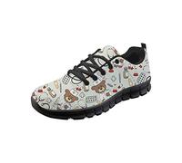 POLERO Krankenschwester Schuhe Cartoon Nurse Bear Shoes Damen Herren Sneaker Schnürer Freizeitschuhe Sportschuhe gr 39 EU