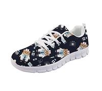 POLERO Krankenschwester Schuhe Nurse Shoes Damen Sneaker atmungsaktive Laufschuhe Schnürer Sportschuhe Dunkelblau 38 EU