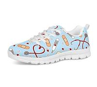 POLERO Krankenschwester Schuhe Nurse Shoes Damen Sneaker Schnürer Laufschuhe Rosa 39 EU