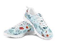 POLERO Nurse Shoes Krankenschwester Schuhe Damen Herren Sneaker Schnürer Sportschuhe Atmungsaktiv Laufschuhe für Spring Summer 38 EU (Blau)