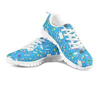 POLERO Nurse Shoes Krankenschwester Schuhe Damen Herren Sneaker Schnürer Sportschuhe Atmungsaktiv Laufschuhe für Spring Summer 41 EU (Blau)