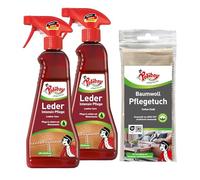 POLIBOY Leder Intensiv Pflege - Farblose Lederpflegecreme für Glattleder - Nährt, frischt auf und imprägniert - Für Reitstiefel & Motorradbekleidung - 2 x 375 ml - Mit Baumwolltuch - Made in Germany