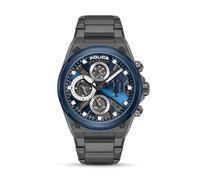 POLICE Airflow Herren-Multifunktionsuhr 43mm mit Blau/Grauem Zifferblatt & Grauem Edelstahlarmband
