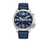 Police Herrenuhr PEWJD0021702 Automatik Blau Lederband 44 mm 5 bar