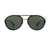 Police Aviator Mens Shiny Rose Gold Green Sonnenbrille Einheitsgröße