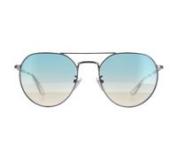 Police Aviator Unisex Glänzend Ruthenium Rauch Spiegel Silber SPLF14 Urban 7 Einheitsgröße