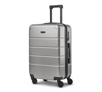 Police Dublin 4 Rollen Trolley M 64 cm mit Dehnfalte silberfarben