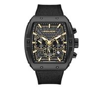 Police Herrenchronograph Coswig PEWGQ0093402 Alloy – schwarz – schwarzes Silikonband
