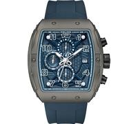 Police Coswig Herren-Chronograph-Uhr mit 45 x 50 mm poliertem ionenplattiertem Legierungsgehäuse, marineblaues Zifferblatt mit Hilfszifferblättern, robustes Design, wasserabweisend, langlebiges