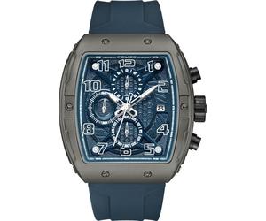 Police Coswig Marineblaues Zifferblatt Marineblaues Silikonarmband Herren-Chronograph mit Legierungsgehäuse