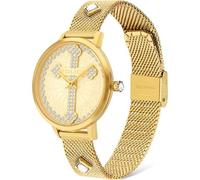 Police Damenarmbanduhr SOCOTRA PL16031MSG.22MMA Quarz Edelstahl 36 mm Gold mit Glaskristallen