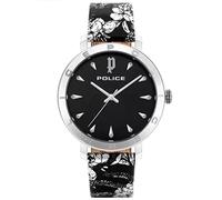 Police Damenuhr Quarz Edelstahl Schwarz-Silber 36mm, Ziffernblatt Schwarz, Wasserdicht 3 bar, PL16033MS.02