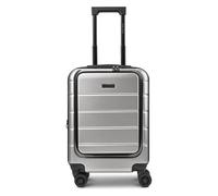Police Dublin 4 Rollen Kabinentrolley S 54 cm Laptopfach mit Dehnfalte silberfarben