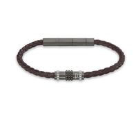 Police Herren Armband Leder Braun - Braided Lederband Herrenarmband - Armband Leder Herren