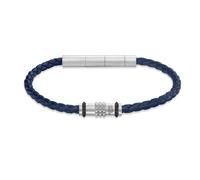 Police Herren Armband Leder Edelstahl Blau - Armbänder Herren Leder - Armband Herren Leder - Armband Leder Herren - Armbänder Herren