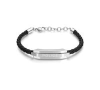 Police Herren Armband Leder Edelstahl Schwarz - Armbänder Herren Leder - Armband Herren Leder Schwarz