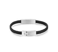 Police Herren Armband Leder Schwarz 21cm Edelstahl Herrenarmband Lederarmband Lederband Herren Schmuck Herrenaccessoires
