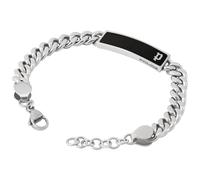 POLICE Herren Armband Strip II - Silber Schwarz - PEAGB0010402